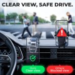 BESTRIX Phone Holder for Car, Magnetic Car Phone Mount | Dashboard Car Phone Holder Compatible with iPhone 15, 14,13,12,11Pro,Xr,XS Pro MAX Galaxy S24 23 22 21 20 Ultra Note S8 S9 S10 & All Smartphone - Image 6