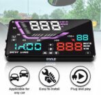 Pyle Universal 5.5’’ Car HUD Head-Up Display Multi-Color Windshield Screen Projector Vehicle Speed & GPS Navigation Compass, Plug & Play, With Speed, Time, Altitude & More (PHUD15) - Image 4