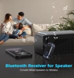 Bluetooth AUX Adapter for Car, Auxiliary Bluetooth Adapter for Car Music & Handsfree Call, 11H Battery Life Wireless Music Receiver for Home Stereo Volume Control, KAIY Wireless Receiver - Image 4