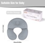 KAKIBLIN Baby Travel Pillow, Upgraded Baby Neck Pillows for Car Seat, Infant Neck Support Pillow for Head and Neck, Newborn Head Support for Car Seat, Stroller, Pushchair (Grey) - Image 7