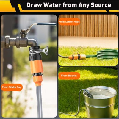 Cordless Pressure Washer, 1100 PSI 2.4GPM Battery Powered Portable Power Washer with 6-in-1 Nozzle, 10 Pressure Settings, Battery Level Display, Draw Water from Anywhere, for Car, Garden, Yard - Image 5