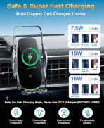 Wireless Car Charger,Mosurr 15W Auto Clamping Phone Holders for Your car fit for iPhone 16 15 14 Mini Pro Max, Samsung Galaxy S25 Ultra S24 S23+, etc, Fathers Day for Gifts (Sliver) - Image 2