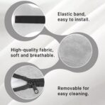 Car Headrest Pillow, Soft & Comfortable Memory Foam Car Neck Pillow for Driving Fatigue Relieve, Universal Cars Head Rest Pillows with Adjustable Strap, Car Interlor Accessorles (Gray) - Image 4