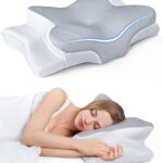 Ultra Pain Relief Cooling Pillow for Neck Support, Adjustable Cervical Pillow Cozy Sleeping, Odorless Ergonomic Contour Memory Foam Pillows, Orthopedic Bed Pillow for Side Back Stomach Sleeper