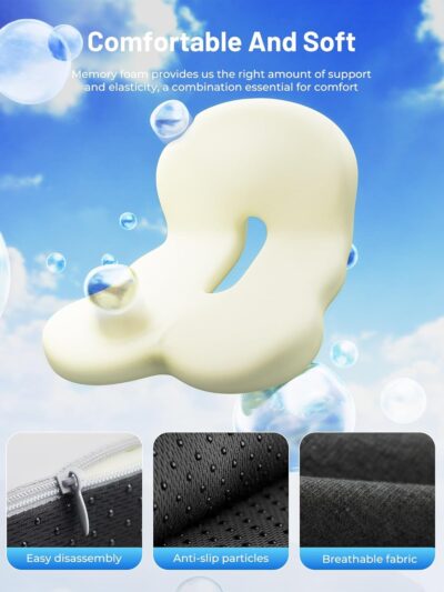 Car Seat Cushion - Memory Foam L-Shaped with Lumbar Support & Anti-Slip Design for Long Driving Comfort - Image 2