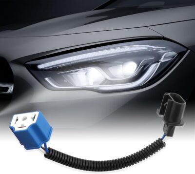 2PCS 7 Inch LED Headlight Connector Pigtail,H13 to H4 Adapter Headlight Socket,Heat Resistant Headlight Wiring Harness Compatible with Jeep Wrangler JK TJ Car Accessories - Image 7