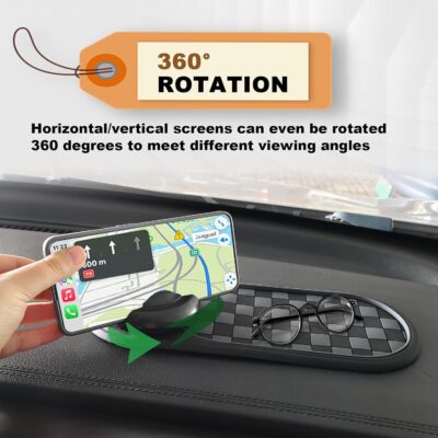 Universal Multifunction Anti-Slip Car Dashboard Mat, Rotatable Car Phone Holder Dashboard Pad with Temporary Parking Number Non-Sticky Mat for Phones Sunglasses Keys Gadgets - Image 5