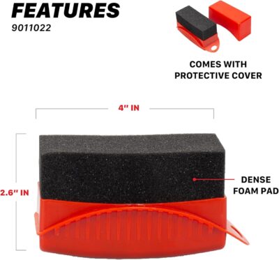 Maxshine Universal Tire Shine Applicator with Protective Cover – Dense Foam Pad with Ergonomic Grip – Mess-Free Tire Dressing Tool for Coating, Cleaning & Car Detailing – Auto, Boat & Marine Detailing - Image 2