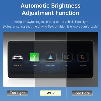 Road Top 12.3" Ultra-Narrow CarPlay Screen Upgrade for Mercedes-Benz C-Class W204 (2008-2010 NTG4.0), Wireless CarPlay & Android Auto, Linux Touchscreen Display Retrofit, OEM Integration Car Stereo - Image 6