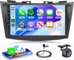 4G+64G Car Radio for Suzuki Swift 2011-2017, Rimoody Android Car Stereo Carplay Android Auto EQ 9 Inch Touchscreen Bluetooth FM RDS GPS WiFi Mirror Link Backup Camera