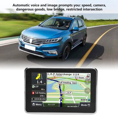 5 Inch Universal Car Navigator, Map with Capacitive Screen for Smoother Touch, Multiple Route Options with Voice Broadcast, for Cars Bikes Trucks - Image 3