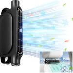 Mini Car Mounted Seat Back Cooling Fan Portable Vehicle Fan 3 Speed Headrest Silent Cooler Car Seat Cooling Fan for SUV RV Truck Sedan Mini Seat Fan for Office for Kids (Black)