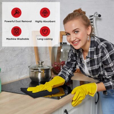 AIDEA Microfiber Cleaning Cloth 24 Pack, Microfiber Towels for Cars, Soft & Absorbent Cleaning Rags, Premium Lint Free Shop Towels for House, Kitchen, Car, 12inx16in - Image 4