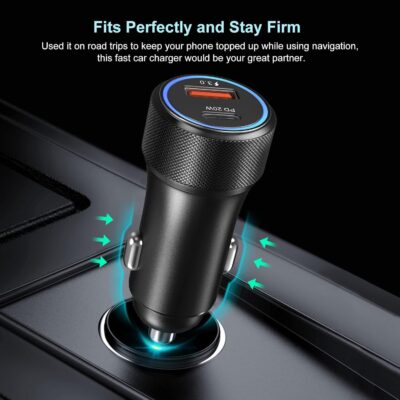 USB C Car Charger 5 Pack, Bangfun 36W Dual Port PD&QC 3.0 Fast Charging 12V USB Car Charger Cigarette Lighter Adapter Plug for iPhone 15 14 13 12 11 Pro Max SE,iPad,Samsung,Pixel(Black) - Image 5