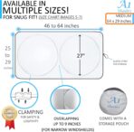 Car Windshield Sun Shade with Storage Pouch by A1 Sunshade Retractable Automotive Car Truck SUV Front Window Shield Blocker Screen Visor Protector Cover for Auto Interior Accessories for Heat Medium - Image 2