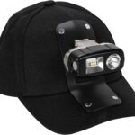 Rechargeable LED Headlamp with Spotlight and Floodlight High Brightness Mining Headlamp Waterproof Hard Hat Light for Hunting, Camping, Night Work, Caving (M60 Miner Lamp Kit+Black hat)