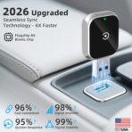 Mini Wireless Carplay Adapter for iPhone - Carplay Wireless Adapter Car Play Dongle, Wired to Wireless, Compatible with iPhone iOS 10+, Silver - Image 2