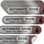 8 Pieces Automatic Door Driver Will Open Door Stickers for Cars, Brushed Silver,5inx1in