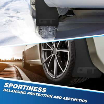 4 Pcs Universal Black Soft Rubber Mud Flaps - Prevent Mud Splashes, Enhance Appearance, Easy Install, Waterproof & Scratch Resistant - Ideal for Sedan SUV and Urban/Suburban Cars -GT - Image 7