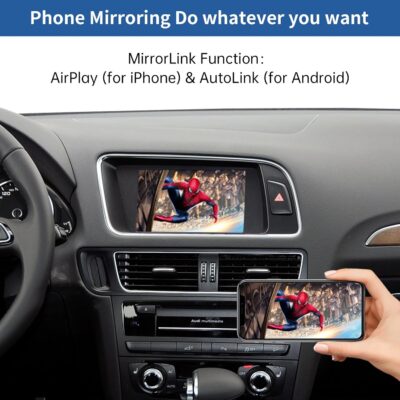 Road Top Wireless CarPlay Android Auto Retrofit Kit for Audi A4 A5 S4 S5 RS4 RS5 Q5 (2008-2015) with 3G MMI System, CarPlay Interface Decoder Box Upgrade, Support MirrorLink, Siri, Navigation - Image 4