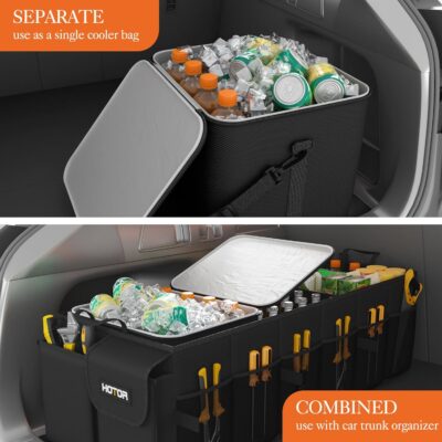 HOTOR Cooler Bag for Trunk Organizer - Portable Cooler for Car Organizer, Leakproof Car Cooler for Vehicle, Soft Small Cooler Fits Trunk Organizer with Cooler for Car & SUV - Image 6