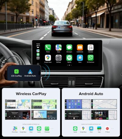 10.25" Linux Car Stereo for Audi A4 B8 S4 A5 S5 RS5 (2009-2016) Audi Multimedia MMI System - Wireless CarPlay Android Auto Head Unit, 1920x720 IPS Touch Screen, Retains Factory Knob Control - Image 4