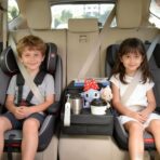 Backseat Car Organizer, Middle Seat Organizer With 4 Storage Compartments 2 Cup Holders, Back Seat Center Hand Rest Toy Storage for Toddler Kids Family Travel Roadtrip Essentials for SUV Truck Van - Image 3