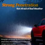 H8/H9/H11 9005 bulb combination, 66000LM ultra bright 6500K 9005 H11 bulb, no cooling fan, truly plug and play, non-polar, wide-angle drive fog lights, set of 4 - Image 5