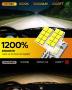 FAHREN H13/9008 Light Bulbs, 6500K Cool White, 50000LM High Brightness, 32 CSP Chips, 1:1 Halogen Size, IP68 Waterproof Fog Light, Long Lifespan, Plug and Play,Pack of 2 - Image 2
