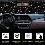 Woanger Windshield Sun Shade Foldable Car Front Window Covers for Car Accessories Sun Heat UV Rays Visor Protector Protection for Universal Cars SUV Truck (Moon Star) - Image 5