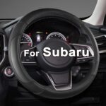 GIANT PANDA Customized Auto Steering Wheel Cover for Subaru Forester, Car Steering Wheel Cover for Subaru Outback and Crosstrek - Solid Black