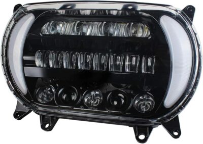 Headlight LED Road Glide Motorcycle, Daytime Running Side Lights for 2015 2016 2017 2018 2019 2020 2021 2022 2023 Headlamp Replacement accessories(Black) - Image 6