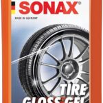 SONAX Tire Gloss Gel 235200 | Long-Lasting Rubber Conditioner for a Semi-Gloss finish on Tires | Deep Black Revitalization with Silicone Protection | Cleans, Conditions & Repels Dirt for Weeks | 500ml