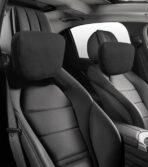 2Pcs Car Neck Pillow, Super Soft Du-Pont Bio Cotton Neck Pillow for Driving, Suede Fabric Car Headrest Pillow, Make Your Driving More Comfortable, Suitable, Traveling (Interstellar Black)