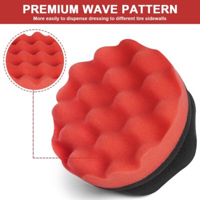 2 Pack Large Tire Shine Applicator Pad, Tire Hex Grip Applicator, Tire Shine Car Detailing Foam Sponge Tool, Reusable Car Cleaning Supplies After Car Wash Tire Cleaner for Applying Tire Shine - Image 4