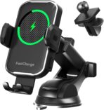 Wireless Car Charger,15W Fast Charging Auto Clamping Phone Holders for Your Car Compatible with iPhone 16/15/14/13, for Samsung Galaxy S24 Ultra S23 S22 S21, S20, S10+