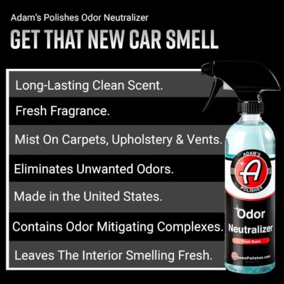 Adam's Polishes Odor Neutralizer (Fresh Scent, 16oz) - Car Air Freshener Spray That Eliminates Harmful Odors from Car Interior Accessories, Leather, Carpet, Upholstery & Pet Odors - Image 2