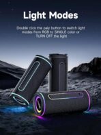 MLOVE E80 Speakers Bluetooth Wireless, Portable Bluetooth Speaker with Aux Input, Micro SD Card Slot, Bass Up, TWS, RGB Lights, IPX7 Waterproof, BT5.4 for Outdoor, Car Music, Beach, Gifts, 30W, Black - Image 6