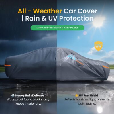 Waterproof Porsche Cayenne(2010-2026) Car Cover with Breathable Vents, [2026 Upgrade] Premium Covers with Cotton Liner and Zipper Door - Image 4
