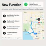 Mini GPS Tracker for Vehicles, Hidden Tracking Device for Vehicles, Car Tracker No Subscription Work with Find My (iOS Only), Vehicle Tracker with Audio for Kids, Dogs, Key, Luggage, Bag (2) - Image 2