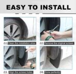 Tecoom Mud Flaps for Chevy Colorado/GMC Canyon Without Flares 2015-2022 Mud Guards Splash Guards Front and Rear Black Set of 4 - Image 5