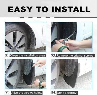 Tecoom Mud Flaps for Chevy Colorado/GMC Canyon Without Flares 2015-2022 Mud Guards Splash Guards Front and Rear Black Set of 4 - Image 5