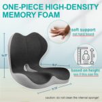 Seat Cushion for Office Chair, Car and Wheelchair Use, with Lumbar Support Pillow and Memory Foam Coccyx Cushion for Tailbone, Back, Sciatica, Ergonomic seat Cushion
