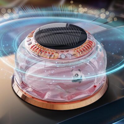 Solar Powered Car Perfume Decoration, Rotating Aromatherapy Diffuser Ornament, Compact Floating Air Freshener with Essential Oil for Vehicle Dashboard - Image 3