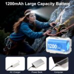 Led Headlamp Rechargeable, Super Bright Headlight Flashlight with Red Light, Motion Sensor Head Lights for Forehead, Waterproof Lightweight for Adults, Outdoors, Camping, Running - Image 7