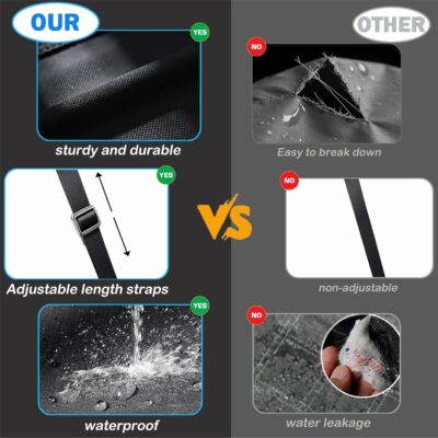 Car Windshield Cover for Ice and Snow, 600D Oxford Fabric Windshield Snow Cover Heavy Duty, Magnetic Car Anti-Snow Cover, Winter Frost Hail Protector for Most Sedan Truck SUV Van MPV (70 x 50 Inch) - Image 6