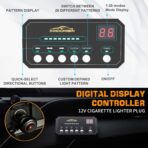 XRIDONSEN 35 inch Traffic Advisor Light Bar 144 LED Amber White Emergency Warning Flashing Safety Interior Windshield strobe lights w/Directional Arrow for Construction Vehicles Snow plow Trucks - Image 4