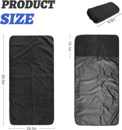 Car Front Seat Cover: Waterproof & sweatproof, fits all cars/SUVs/trucks. Ideal for gym, sports & beach. 3-layer non-slip, easy machine wash. Shields seats from stains & wetness. (Black, 1Pcs) - Image 3