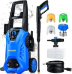 EVEAGE Electric Pressure Washer, Power Washer with 1000Ml Foam Cannon, Powerwasher for Cars, Fences, Patios, Decks, Home and Driveway Cleaning