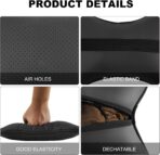 2 Pack Car Neck Pillow PU Leather Automotive Headrest Pillow for Car Support Neck Pain Relief Universal Car Pillow (Black) - Image 6